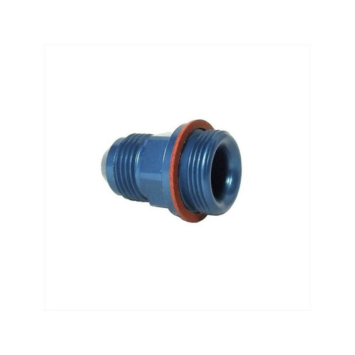 Big End Performance 12187 Fuel Bowl Fitting, -08 AN to 7/8-20 in. Blue, Pair