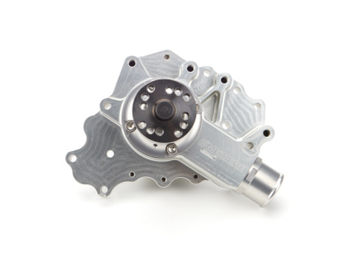 Meziere WP411 Water Pump, Mechanical, 400 Series, 1-3/4 in Hose Barb Inlet, Aluminum, Polished, Small Block Ford, Each