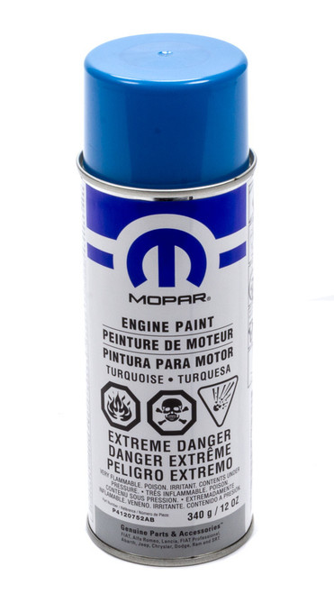 Mopar Performance P4120752AB Paint, Engine, High Temperature, Acrylic Enamel, Turquoise, 12.00 oz Aerosol, Each