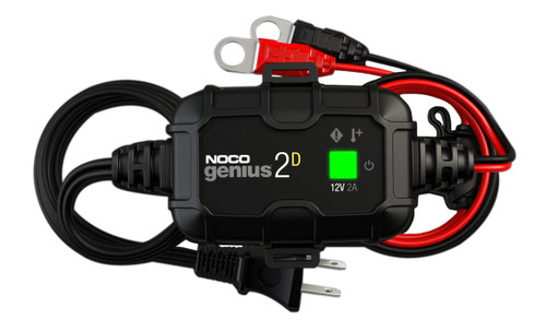 Noco GENIUS2D Battery Charger, Genius, 12V, 2 amp, Direct Mount Harness, Each