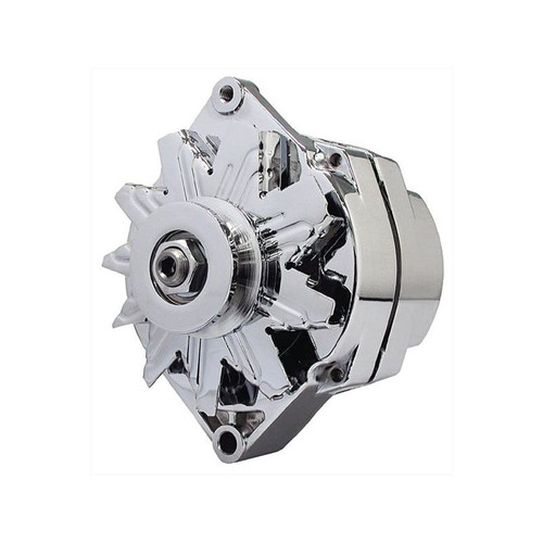 Big End Performance 50055 Chrome GM Alternator, 140AMP, 1-Wire