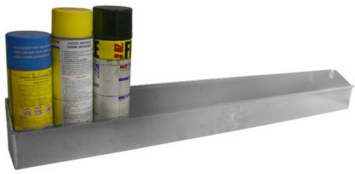 Pit-Pal Products 101 Aerosol Can Holder, 32-1/2 in Long, 2-3/4 in Deep, 12 Can Capacity, Aluminum, Natural, Each