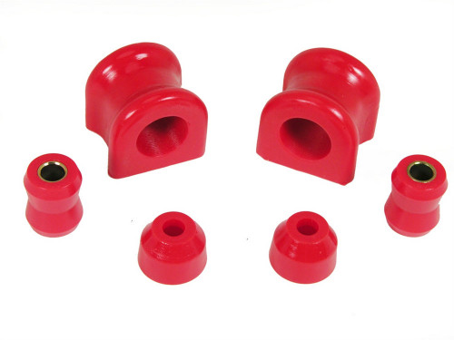 Prothane 1-1111 Sway Bar Bushing, Front, Non-Greasable, 30.5 mm Bar, Polyurethane / Steel, Red / Cadmium, Jeep 1997-2006, Kit