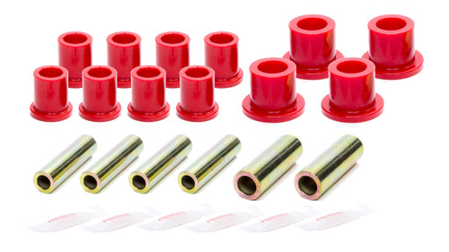 Prothane 6-1055 Leaf Spring Bushing Kit, Rear, Polyurethane, Steel, Red / Zinc Oxide, Ford Fullsize Truck 2004-06, Kit