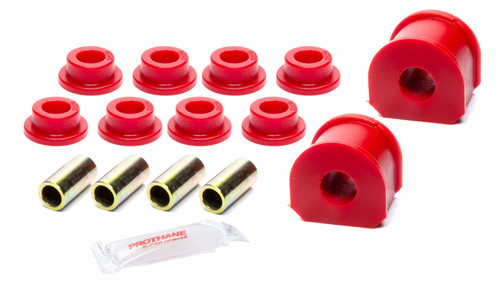 Prothane 6-1143 Sway Bar Bushing, Rear, Non-Greasable, 22 mm Bar, Polyurethane / Steel, Red / Cadmium, Ford Fullsize SUV 1997-2003, Kit