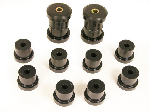 Prothane 7-1012BL Leaf Spring Bushing Kit, Rear, Polyurethane, Black, GM A-Body / X-Body 1970-81 Multi-Leaf, Kit