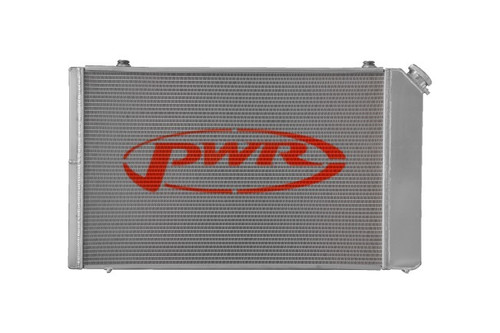 PWR North America 15-11054 Radiator and Fan, Module, Passenger Side Inlet, Passenger Side Outlet, PS / Oil Cooler, Aluminum, Natural, GM LS-Series, GM F-Body 1970-81, Kit