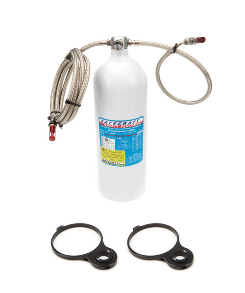 Safecraft LM10JGK-125-21-85-B Fire Suppression System, Model LM, Novec 1230, 10.0 lb Bottle, 21 in / 85 in Long Hoses, Automatic Thermal Activation, Fittings / Mount Included, Kit
