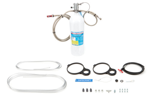 Safecraft LM10JHK-175-21-85B Fire Suppression System, Model LM, Novec 1230, 10.0 lb Bottle, Hoses Included, Automatic / Manual Thermal Activation, Fittings / Mount Included, Kit