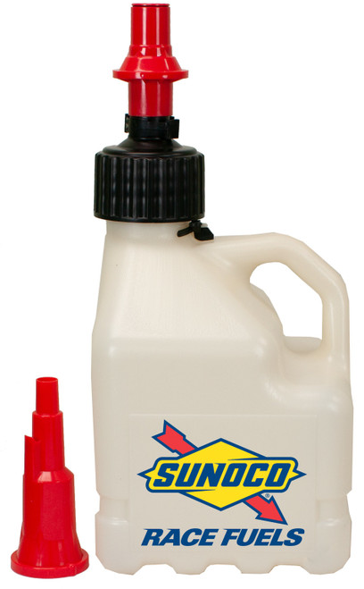 Sunoco Race Jugs R3100CL-FF Utility Jug, 3 gal, 9-1/2 x 9-1/2 x 24 in Tall, Fastflo O-Ring Seal Cap, Flip-Up Vent, Square, Plastic, Clear, Each