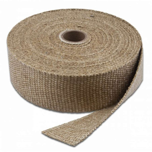 Thermo-Tec 11001 Exhaust Wrap, 1 in Wide, 50 ft Roll, Woven Fiberglass, Tan, Each