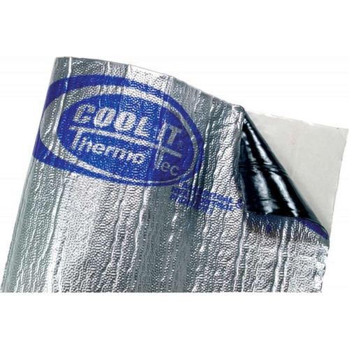 Thermo-Tec 14620 Heat and Sound Barrier, The Suppressor, 36 x 60 in Sheet, 1/16 in Thick, Self Adhesive Backing, Aluminized Plastic, Silver, Each