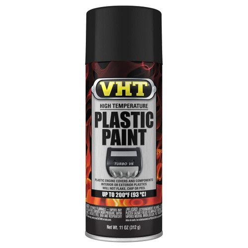 VHT SP820 Paint, Engine, High Temperature Plastic, Enamel, Matte Black, 11.00 oz Aerosol, Each