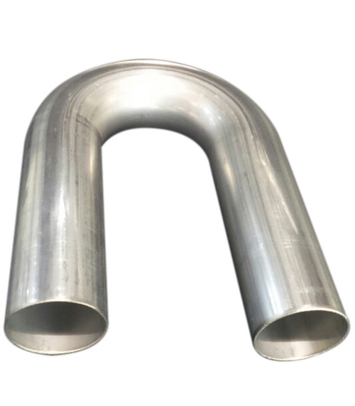 Woolf Aircraft Products 225-065-350-180-304 Exhaust Bend, 180 Degree, 2-1/4 in Diameter, 3-1/2 in Radius, 16 Gauge, Stainless, Natural, Each