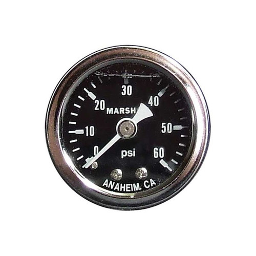 Big End Performance 15022 1 1/2 in. 0-60 PSI Liquid Filled Pressure Gauges, Black