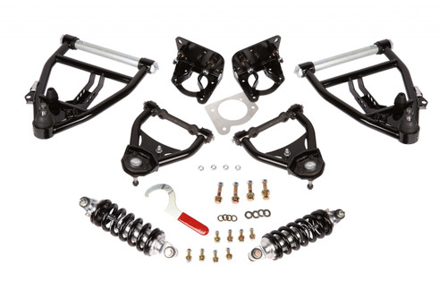 Aldan American 300140 Front Suspension Kit, Phantom Series, Single Adjustable, Front, 650 lb/in Spring Rate, Control Arms / Ball Joints / Hardware Included, Front, Aluminum, Chevy Fullsize Truck 1963-87, Kit