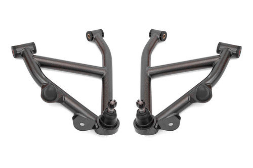 BMR Suspension AAL333H Control Arm, Tubular, Lower, Ball Joints / Bushings Included, Steel, Black Hammertone Powder Coat, GM F-Body 1982-92, Pair