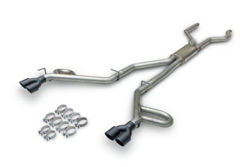 Flowmaster 717999 Exhaust System, FlowFX, Cat-Back, 3 in Diameter, 3-1/2 in Black Tips, Stainless, Natural, Ford Ecoboost V6, Ford Midsize SUV 2020-23, Kit