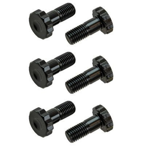 Moroso 38762 Flywheel Bolt Kit, 11 mm x 1.5 Thread, 12 Point Head, Steel, Black Oxide, GM LS-Series, Set of 6