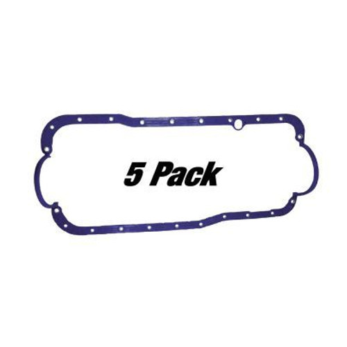 Moroso 93181 Oil Pan Gasket, 0.188 in Thick, 1-Piece, Steel Core Rubber, Small Block Ford, Set of 5