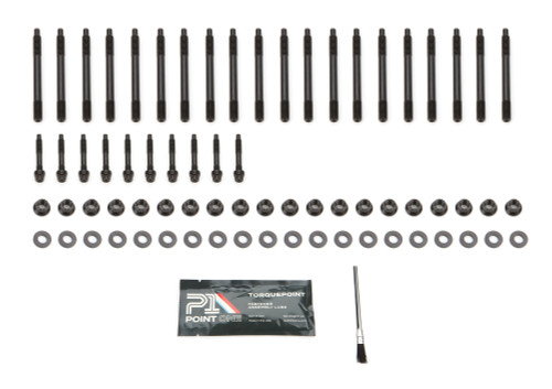 Point One K003-H02E Cylinder Head Stud Kit, 12 Point Nuts, Steel, Black Oxide, GM LS-Series, Kit