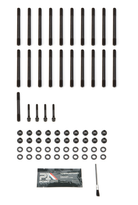 Point One K003-H06S Cylinder Head Stud Kit, 12 Point Nuts, Steel, Black Oxide, GM LT-Series, Kit