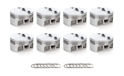 Race Tec Pistons 1000110 Piston, AutoTec, Forged, Flat Top, 4.040 in Bore, 1.5 x 1.5 x 3.0 mm Ring Grooves, Minus 5.00 cc, Coated Skirt, Small Block Chevy, Set of 8