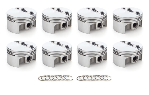 Race Tec Pistons 1000120 Piston, AutoTec, Forged, Flat Top, 4.030 in Bore, 1.5 x 1.5 x 3.0 mm Ring Grooves, Minus 5.00 cc, Coated Skirt, Small Block Chevy, Set of 8
