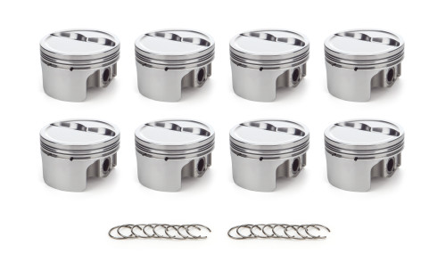 Race Tec Pistons 1000130 Piston, AutoTec, Forged, Dished, 4.040 in Bore, 1.5 x 1.5 x 3.0 mm Ring Grooves, Minus 12.30 cc, Coated Skirt, Small Block Chevy, Set of 8
