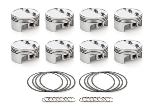 Race Tec Pistons 1000135 Piston, AutoTec, Forged, Dished, 4.040 in Bore, 1.5 x 1.5 x 3.0 mm Ring Grooves, Minus 12.30 cc, Coated Skirt, Small Block Chevy, Set of 8