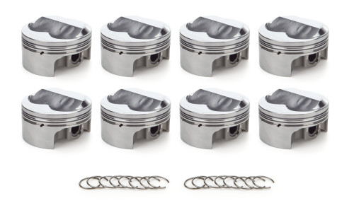 Race Tec Pistons 1000162 Piston, AutoTec, Forged, Dome, 4.030 in Bore, 1.5 x 1.5 x 3.0 mm Ring Grooves, Plus 12.70 cc, Coated Skirt, Small Block Chevy, Set of 8