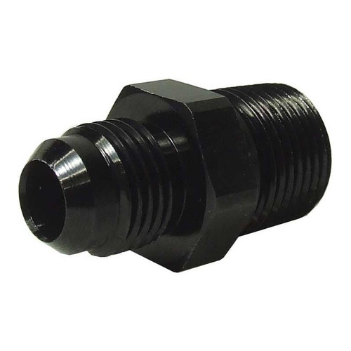 Big End 14696 Fitting -06 AN to 1/2 in. NPT, Straight, Aluminum, Black