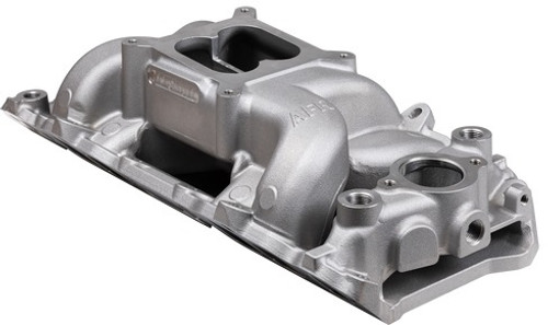 Air Flow Research 4910 Intake Manifold, Square Bore, Dual Plane, Oval Port, Aluminum, Natural, Big Block Chevy, Each