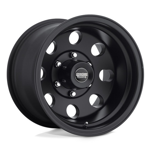 American Racing Wheels AR1725783B Wheel, Baja, 15 x 7 in, 3.760 in Backspace, 6 x 5.50 in Bolt Pattern, Aluminum, Satin Black Powder Coat, Each