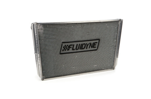 Fluidyne Performance MGM.SLM.CLOSED Radiator and Fan, 29 in W x 18.25 in H x 2 in D, Dual Pass, RH Inlet, RH Outlet, Aluminum, Natural, Kit