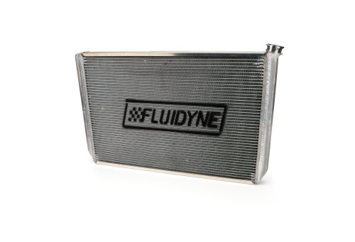 Fluidyne Performance RGM.SLM.OPEN Radiator, 28.75 in W x 18.125 in H x 2.25 in D, Dual Pass, RH Inlet, RH Outlet, Aluminum, Natural, Each