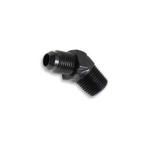 Big End 14623 Fitting -06 AN to 1/4 IN. NPT, 45 Degree, Aluminum, Black