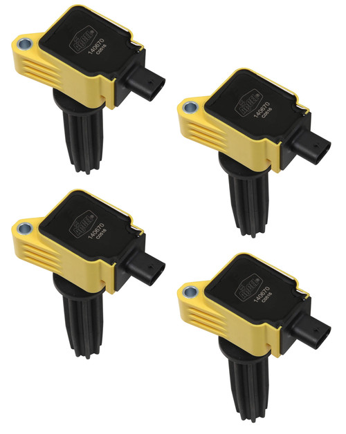 Accel 140670-4 Ignition Coil Pack, Super Coil, Coil-On-Plug, Yellow, Ford EcoBoost 4-Cylinder, Set of 4