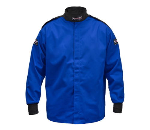 Allstar ALL931122 Driving Jacket, SFI 3.2A/1, Single Layer, Fire Retardant Cotton, Blue, Medium, Each