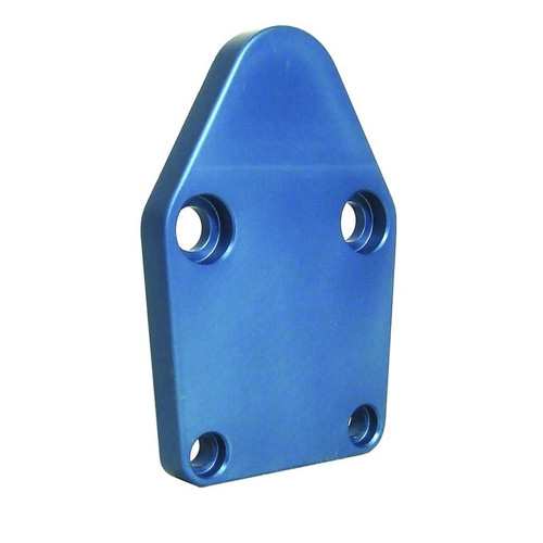 Big End Performance 10061 Small Block Chevy, Fuel Pump Block-Off Plate, Blue Billet