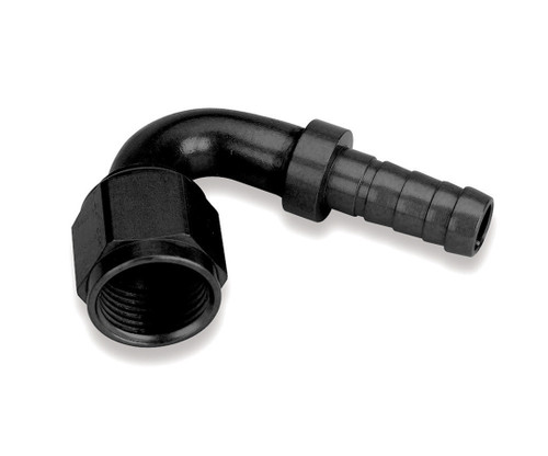 Earls AT712010ERL Fitting, Hose End, Ano-Tuff, Auto-Mate, 120 Degree, 10 AN Hose Barb to 10 AN Female, Aluminum, Black Anodized, Each