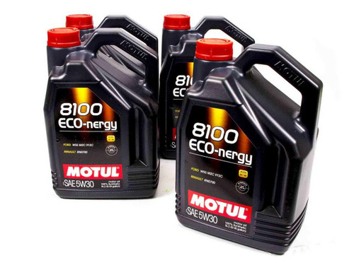 Motul USA 102898 Motor Oil, 8100 Eco-nergy, 5W30, Synthetic, 5 L Jug, Set of 4
