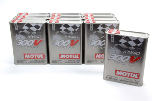 Motul USA 104243 Motor Oil, 300V Chrono, 10W40, Synthetic, 2 L Bottle, Set of 10