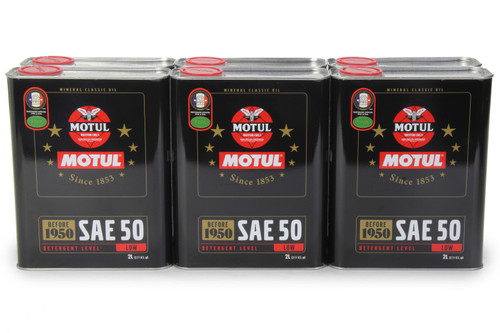 Motul USA 104510 Motor Oil, Classic, 50W, Conventional, 2 L Can, Set of 10
