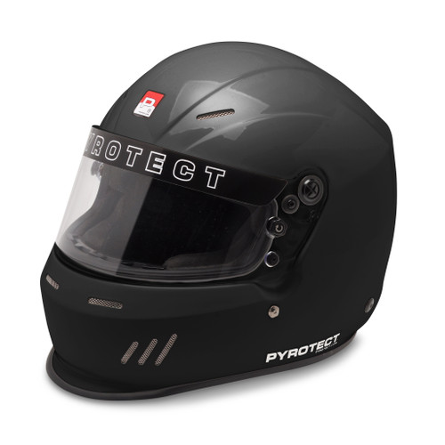 Pyrotect HB611320 UltraSport Duckbill Helmet, Full Face, Snell SA2020, Head and Neck Support Ready, Gloss Black, Medium, Each