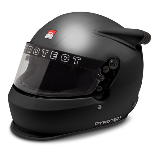Pyrotect HB622520 Ultra Sport Helmet, Full Face, Snell SA2020, Head and Neck Support Ready, Flat Black, X-Large, Each