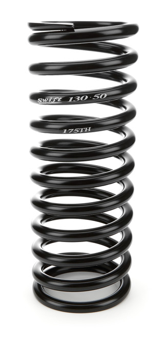 Swift Springs 130-500-175 TH Coil Spring, Tight Helix, 5 in. OD, 13 in. Length, 175 lb/in Spring Rate, Steel, Black Powder Coat, Each