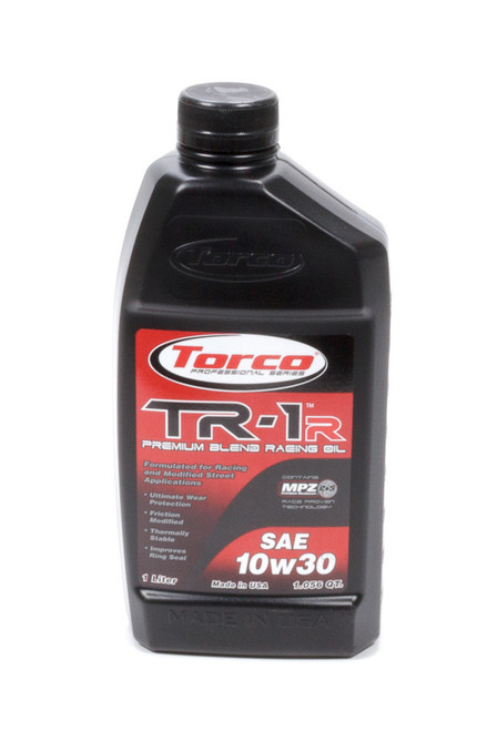 Torco A141030CE Motor Oil, TR-1R, 10W30, Conventional, 1 L Bottle, Each