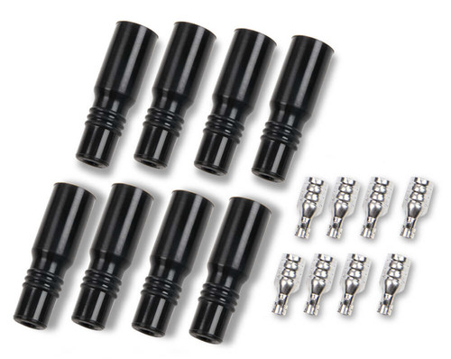 Accel 170180-8 Boot / Terminal Kit, Coil, 180 Degree, Black, Straight, GM GenV LT-Series, Set of 8