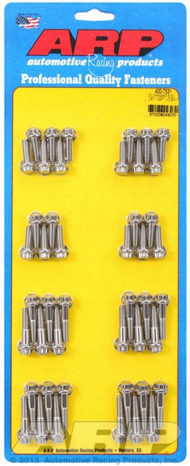 ARP 400-7531 Valve Cover Fastener, Bolt, 1/4-20 in. Thread, 12 Point Head, Stainless, Natural, LB7, 6.6 L, GM Duramax, Kit